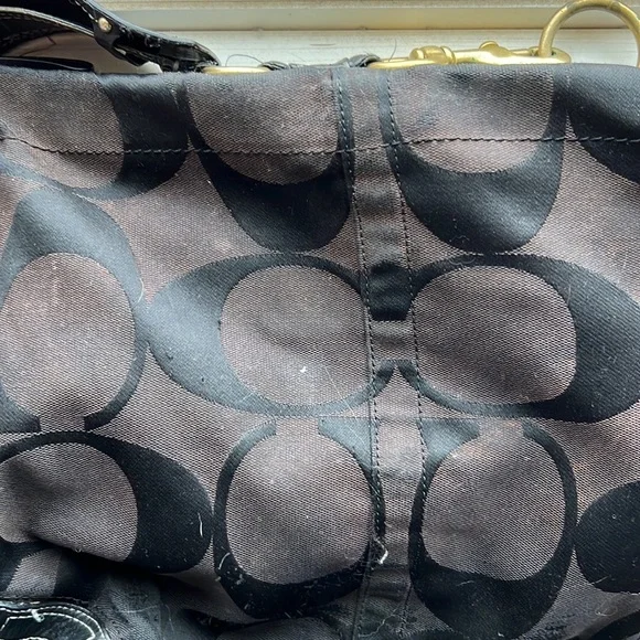 Coach vintage black well used shoulder bag - Picture 6 of 9